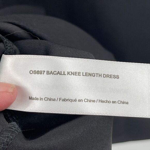 NWT Solace London Black Open Criss Cross Back Bacall Knee Length Dress Size 6 - Picture 10 of 13